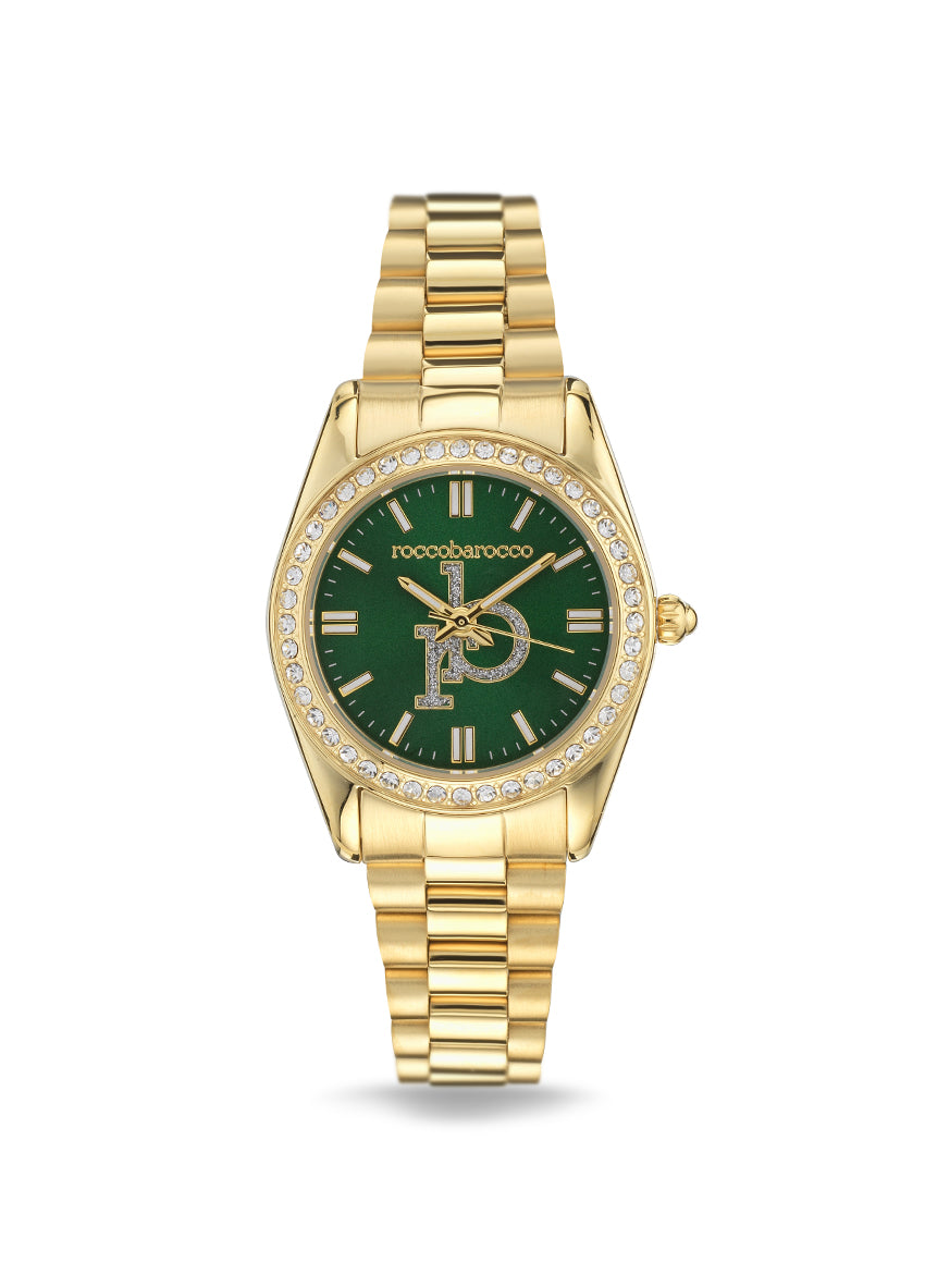 Orologio Roccobarocco Perpetual RB.3468L-05M, color oro / verde