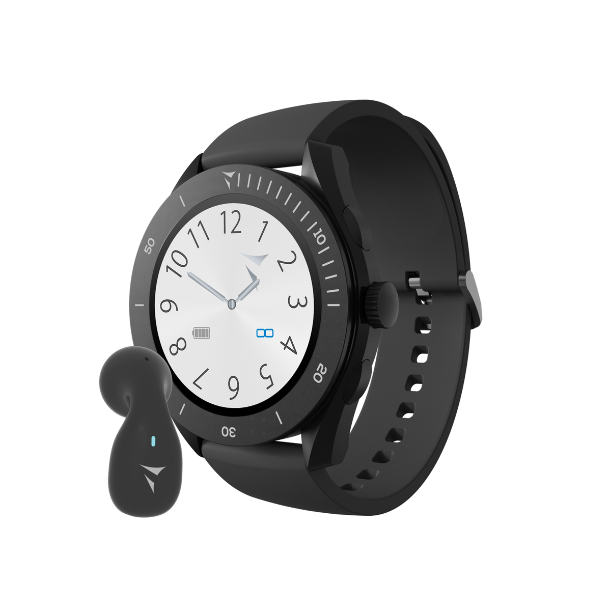 Smartwatch Techmade Young TM-YOUNG-BK, nero, vista di cassa e cinturino