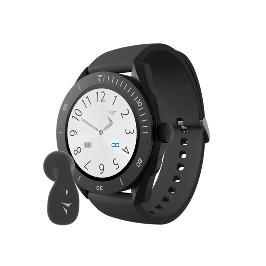 Smartwatch Techmade Young TM-YOUNG-BK, nero, vista di cassa e cinturino