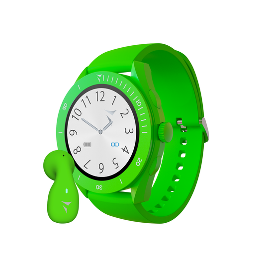 Smartwatch Techmade Young TM-YOUNG-DGR, verde (spray green), vista di cassa e cinturino