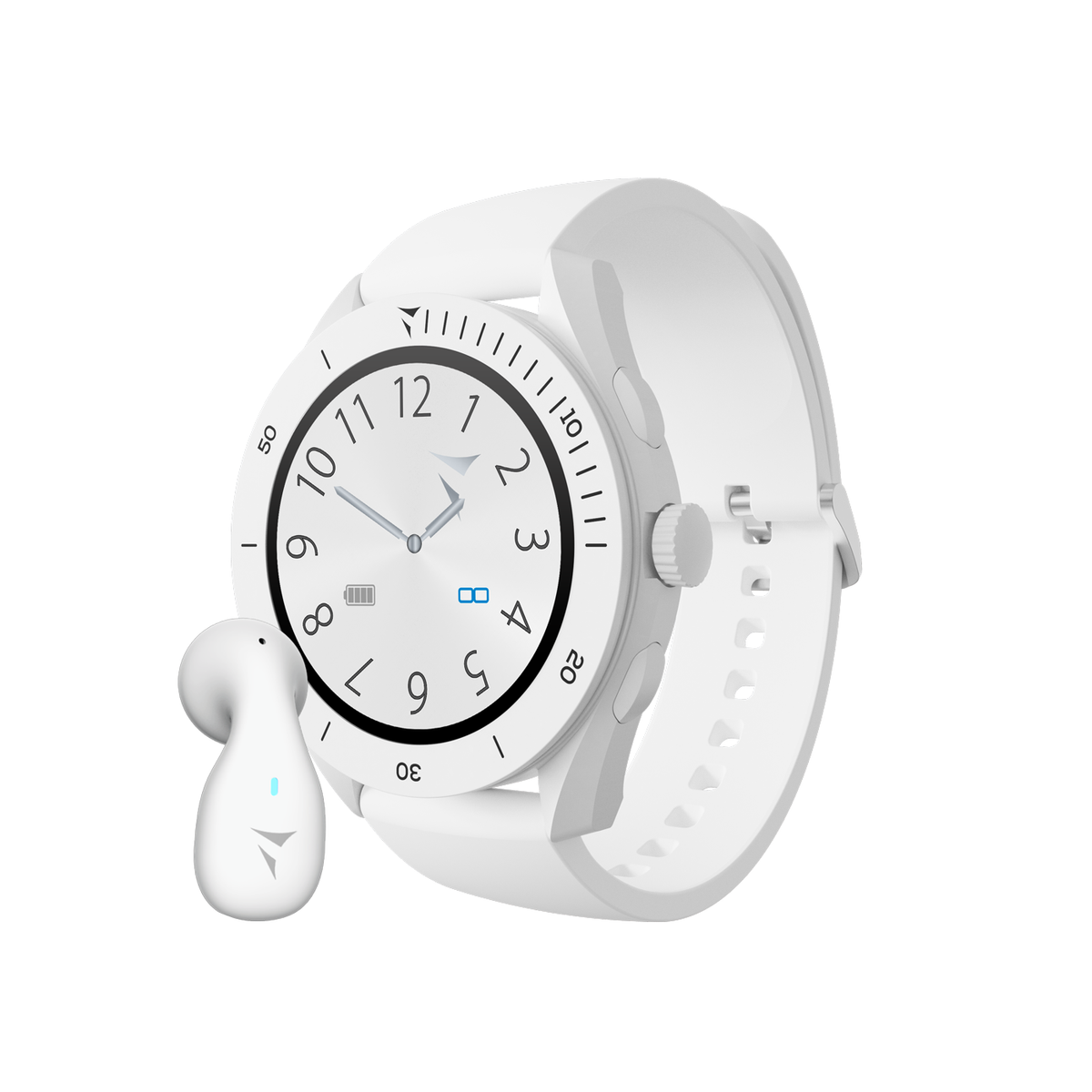 Smartwatch Techmade Young TM-YOUNG-WH, bianco, vista di cassa e cinturino