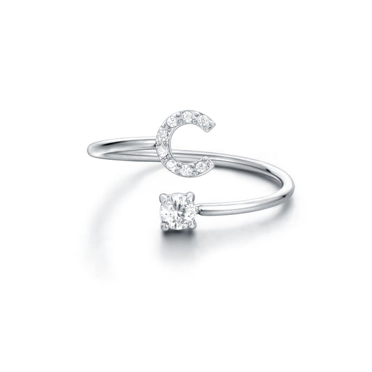 Personal Cristalli – Anello lettera con cristalli