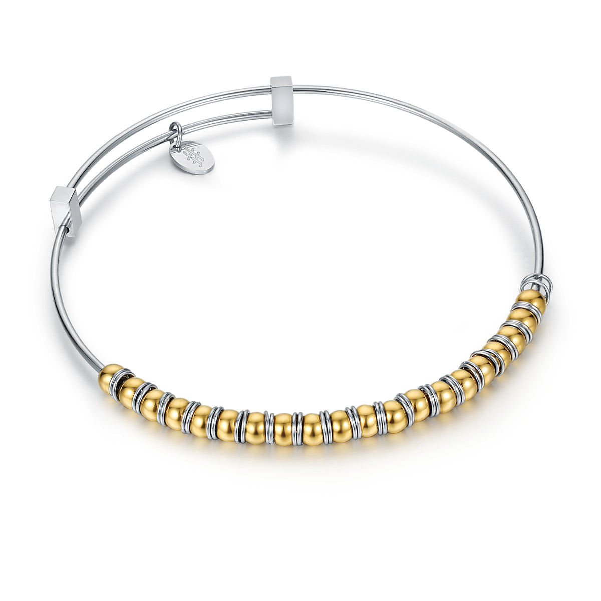 Brand – Bracciale molla sferette e anellini