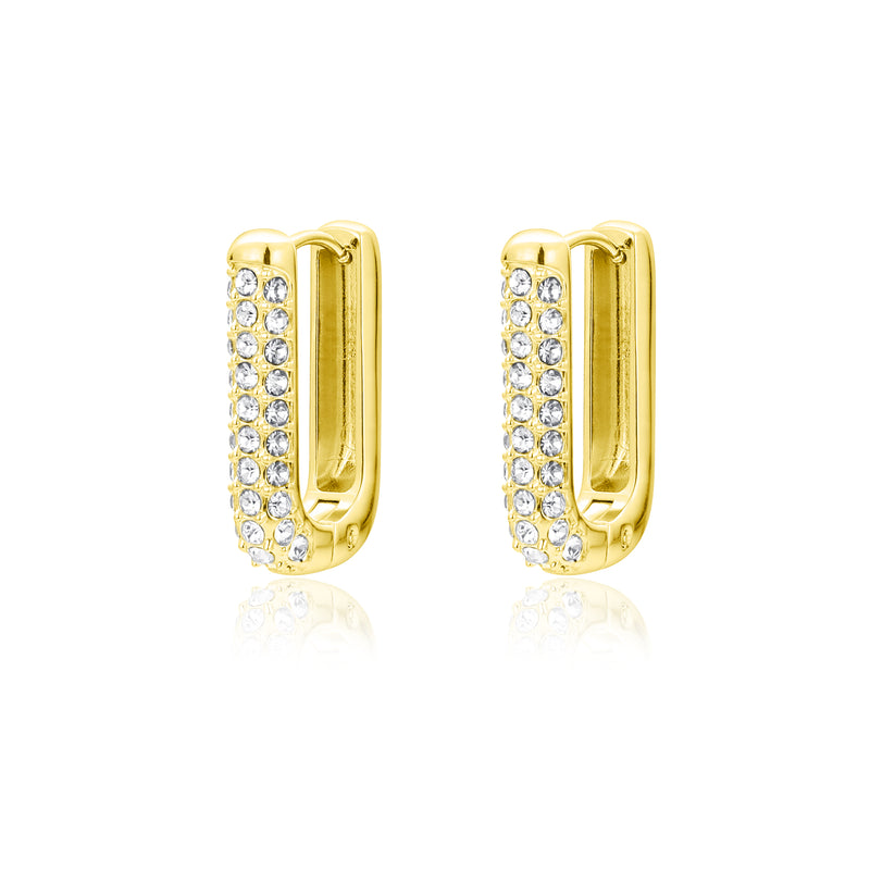 Elite – Orecchini geometrici con cristalli
