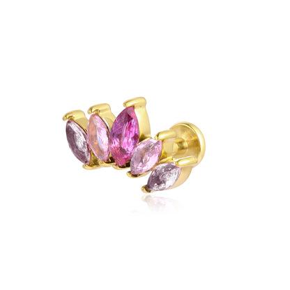 Princess – Orecchino piercing tragus fior di loto – Fucsia