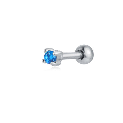 Princess – Orecchino piercing con cristallo – Turchese