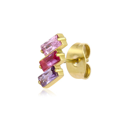 Princess – Orecchino 3 baguette – Viola