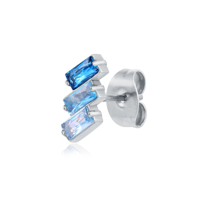 Princess – Orecchino 3 baguette – Turchese