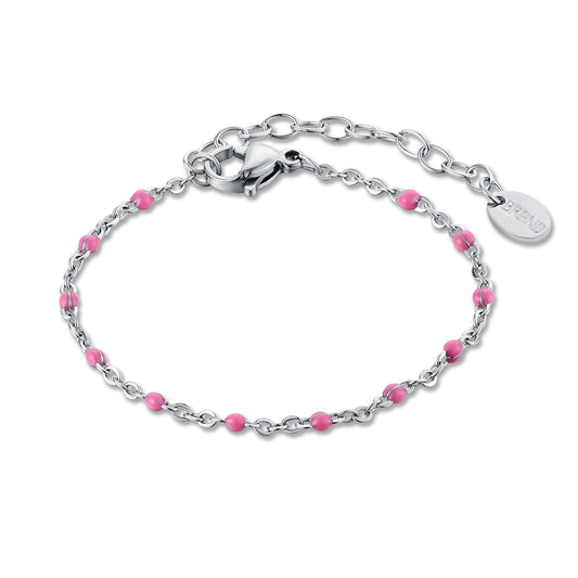 Incanto – Bracciale bambini catena gocce smaltate rosa