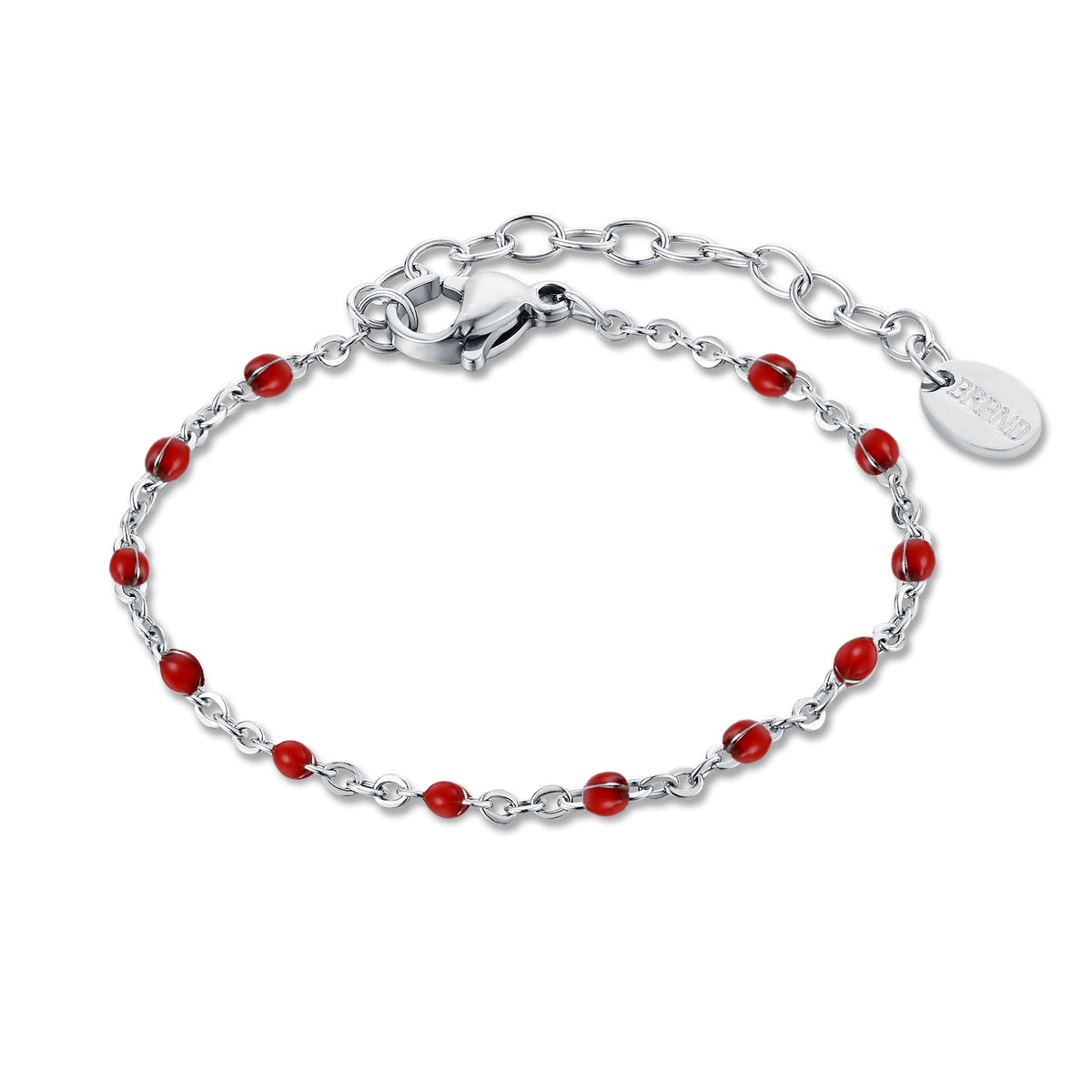 Incanto – Bracciale bambini catena gocce smaltate rosso