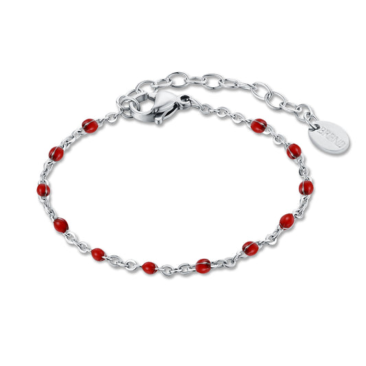 Incanto – Bracciale bambini catena gocce smaltate rosso