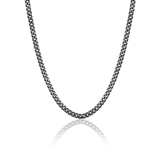 Urban – Collana grumetta piatta – 5 mm / Nero