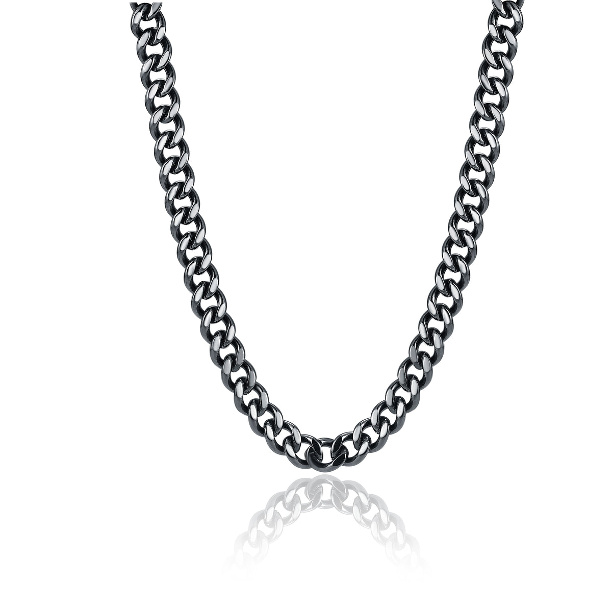 Urban – Collana grumetta piatta – 11 mm / Nero