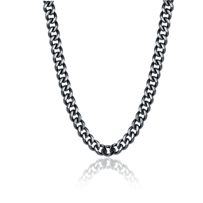 Urban – Collana grumetta piatta – 11 mm / Nero