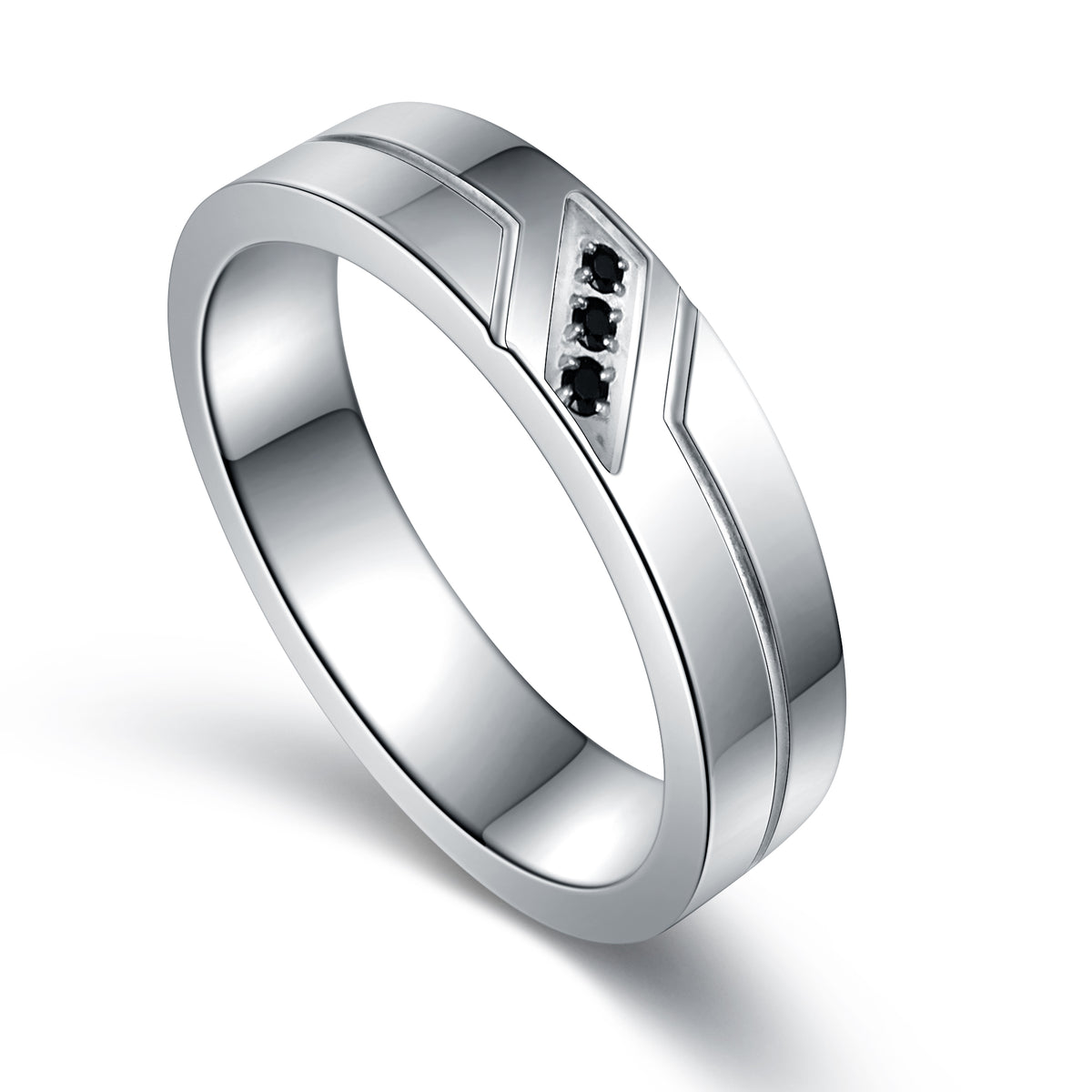 27th Foor – Anello uomo con cristalli neri – 20