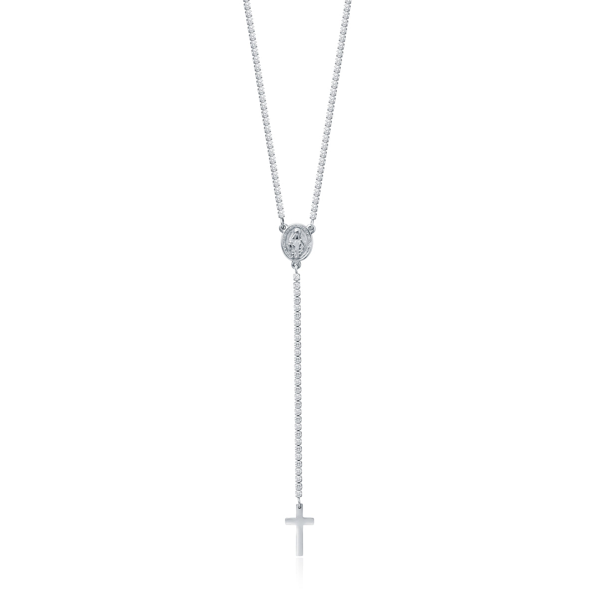 Faith – Collana rosario tennis con cristalli