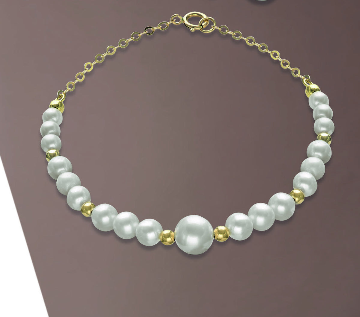 Osaka BR-ELEGANT 007: dettaglio originale del produttore, catena, perle coltivate ed elementi rotondi