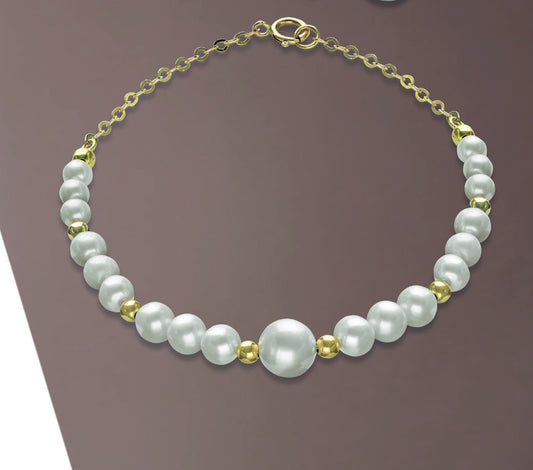 Osaka BR-ELEGANT 007: dettaglio originale del produttore, catena, perle coltivate ed elementi rotondi